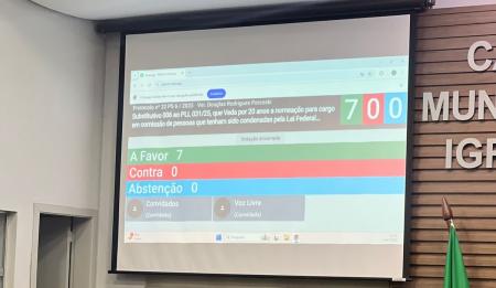 Câmara de Igrejinha aprova projeto que veda contratação de condenados por violência doméstica 